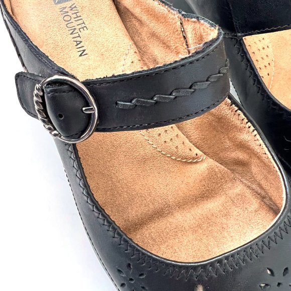 White Mountain dark navy leather mules, size 8 US - Picture 12 of 13